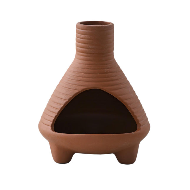 Palo Santo Holder Ceramic Censer Furnishings Dining Room Incense Sage Burner Red Brown