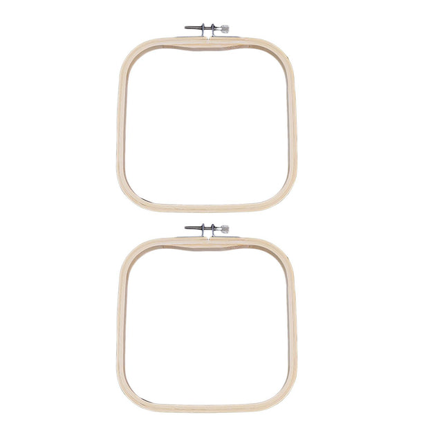 Crofta 2Pcs Embroidered Stretch Tool Hoop Ring Sewing Tools Decor Cross Stitch Hoop 16cmx16cm