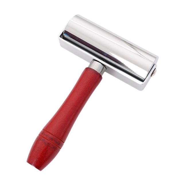 Crofta Leathers Press Edge Roller Wooden Handle Ergonomic Leather Tool for Handmade 10cm Roller