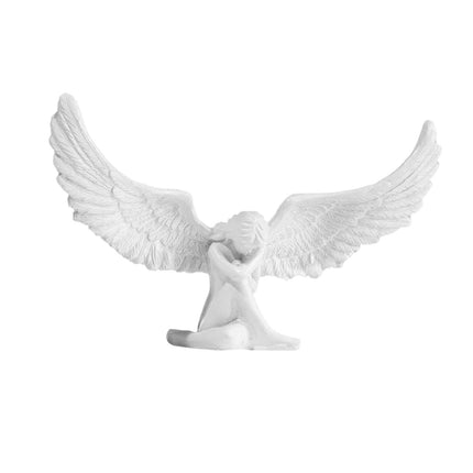 Angel Statue Birthday Gift Decorative Resin Figurine for Desk Cabinet Indoor