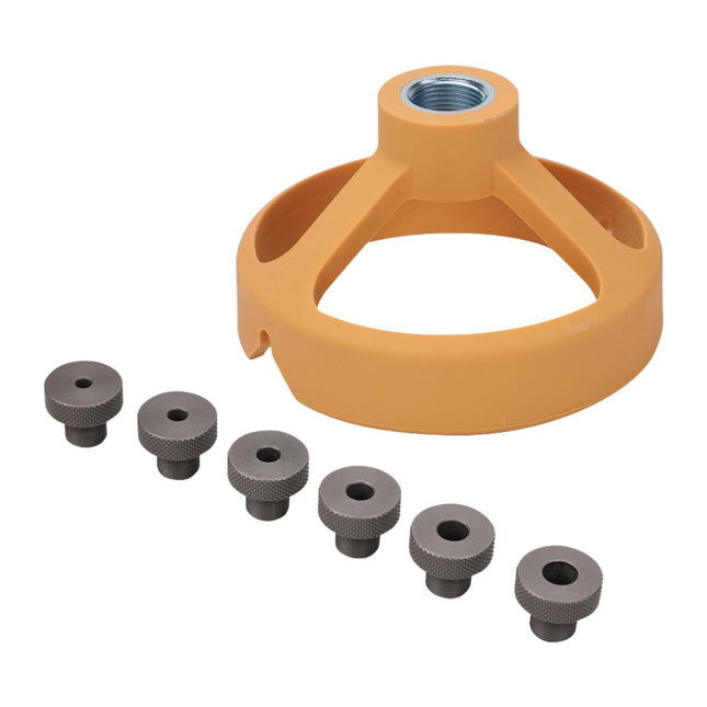 Drill Guide Jig with 6 Drill Aluminium Alloy Drill Punch Locator Chucks Yellow