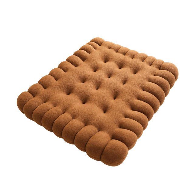 Biscuit Shape Cushion Decorative Soft Floor Cushion for Gift Living Room Bar Square Dark Brown