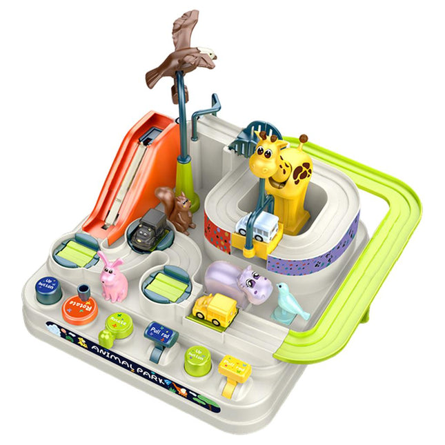 Crofta Animal Park Adventure Track Learning & Education Playset for Boys Girls B