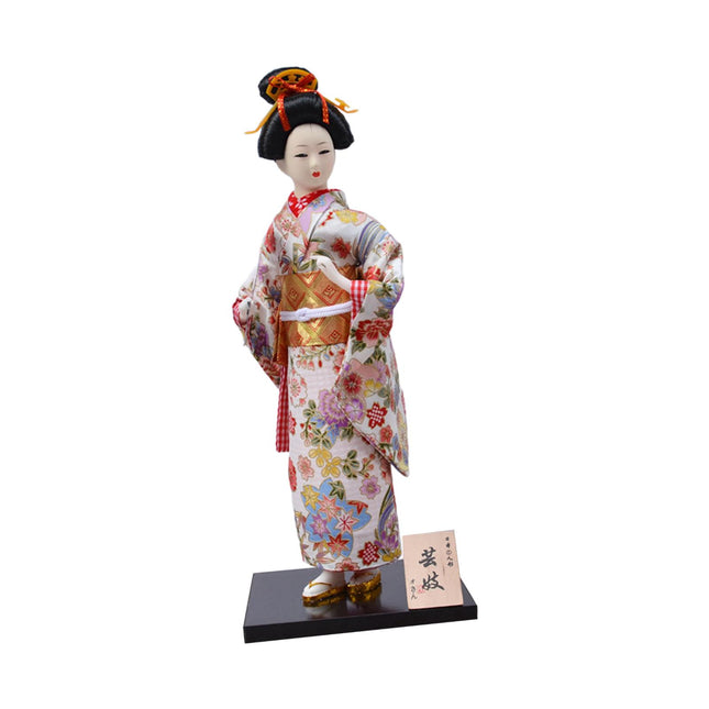 12in Japanese Kimono Geisha Doll Desk Statue Gift Home Asian Kabuki Figurine Style C