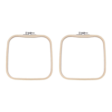 Crofta 2Pcs Embroidered Stretch Tool Hoop Ring Sewing Tools Decor Cross Stitch Hoop 20cmx20cm