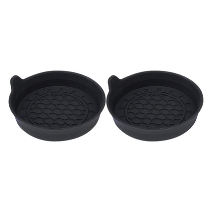 2 Pieces Generic Car Cup Holder Coasters Universal Auto Interior Accessories Black