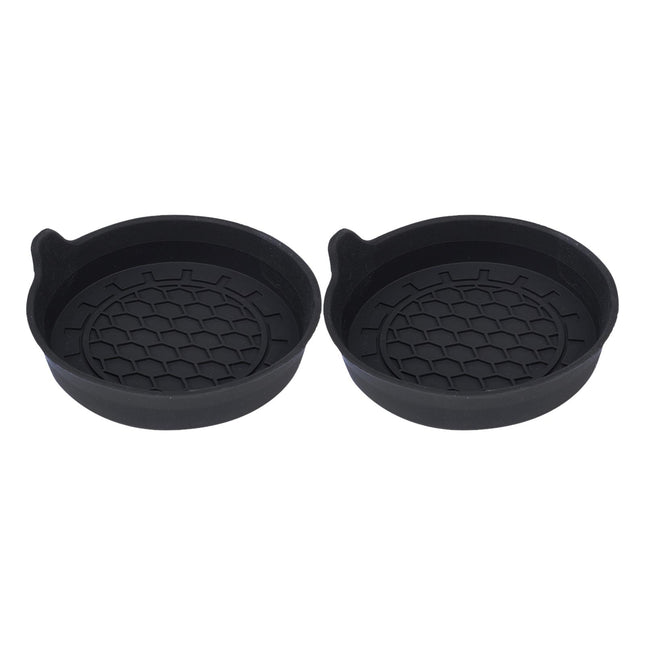 2 Pieces Generic Car Cup Holder Coasters Universal Auto Interior Accessories Black