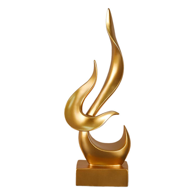 Abstract Flame Statue Sculpture Ornament for Cabinet Shelf Bookshelf Cabinet M