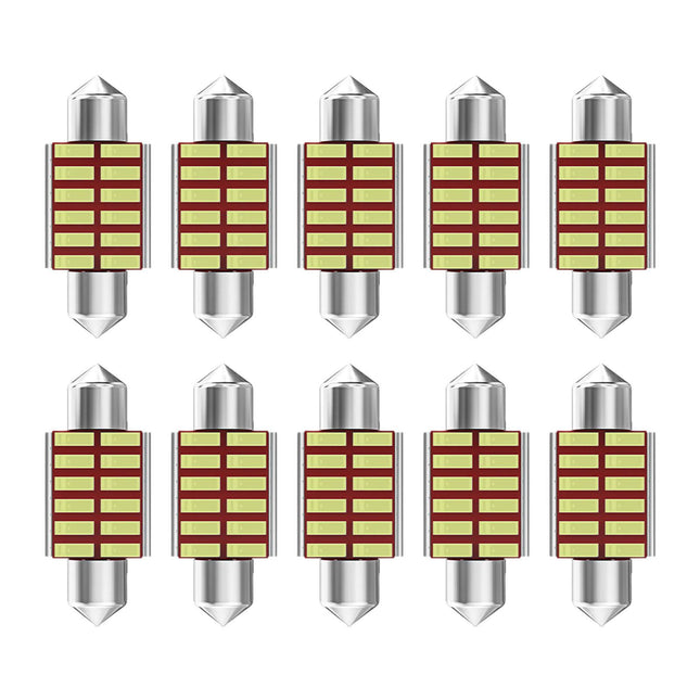 10Pcs Car Interior Light Trunk Light Accessories Light Dome Light Bulbs 31mm