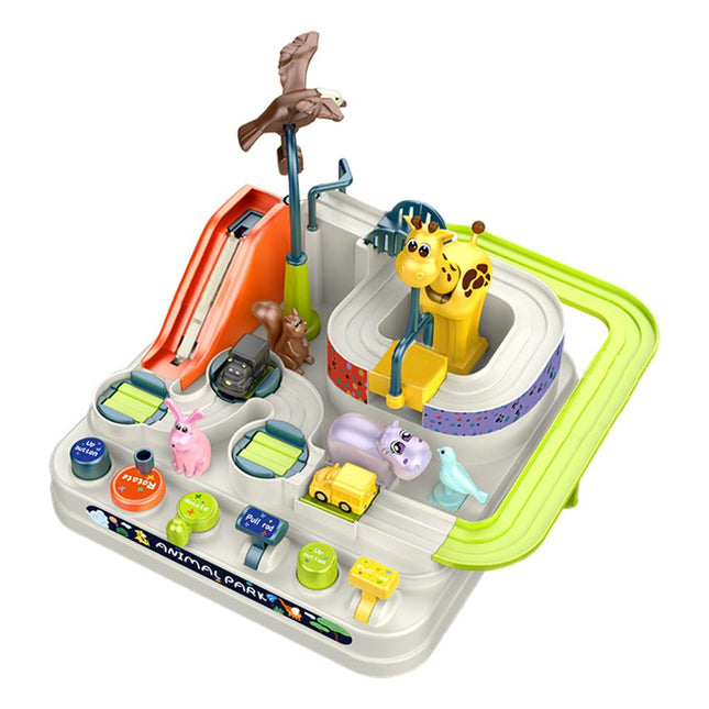 Crofta Animal Park Adventure Track Learning & Education Playset for Boys Girls A