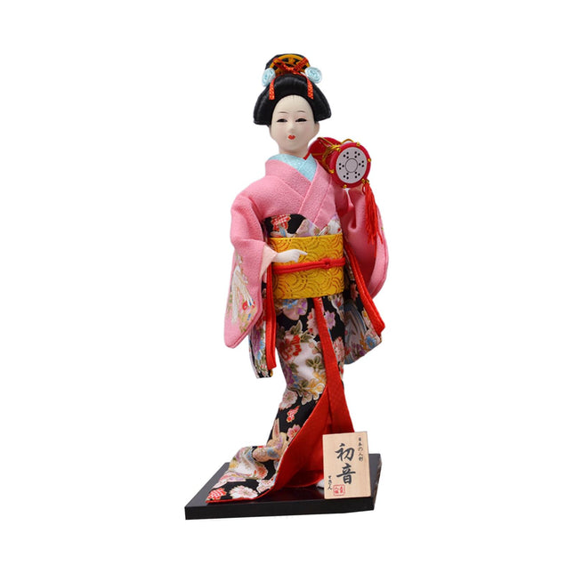 12in Japanese Kimono Geisha Doll Desk Statue Gift Home Asian Kabuki Figurine Style F