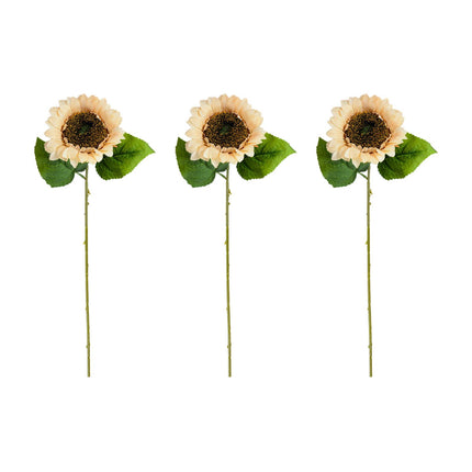 3Pcs Fake Sunflowers Bouquet for Baby Shower Spring Decor Wedding Decoration champagne