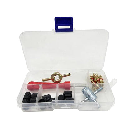 33 Pieces Tire Valve Repair Kit for Bicycle Motorcycles Multifunctional