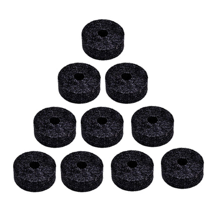 10x Cymbal Stand Felts Percussion Instrument Hi Hat Clutch Felts Replacement Black