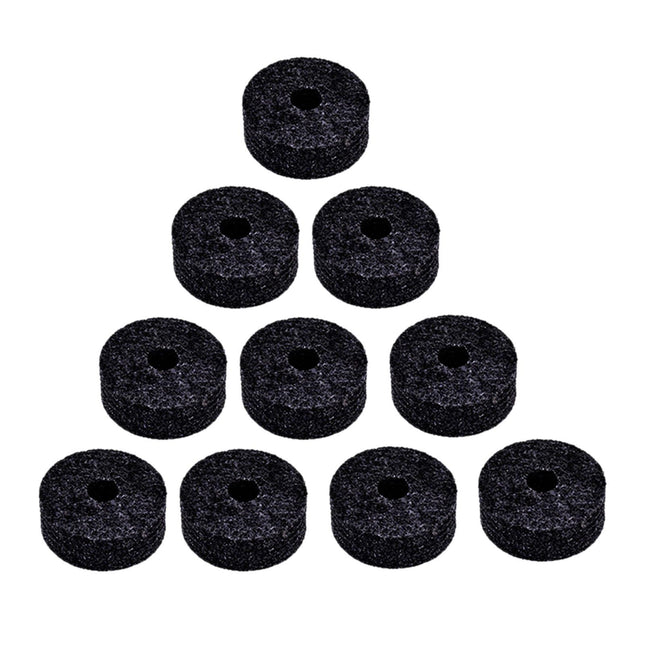 10x Cymbal Stand Felts Percussion Instrument Hi Hat Clutch Felts Replacement Black