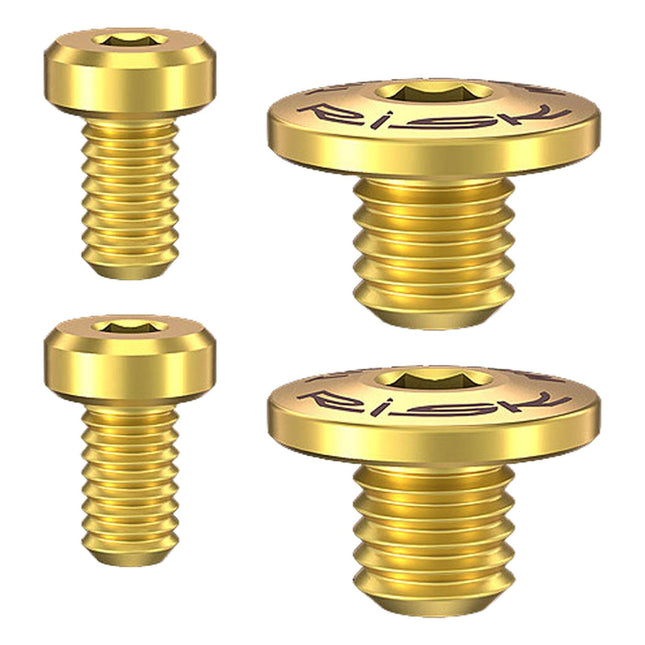 4Pcs Bicycle Brake Lever Screws Set Road Bike Bike Oil Cylinder Cover Screws Gold