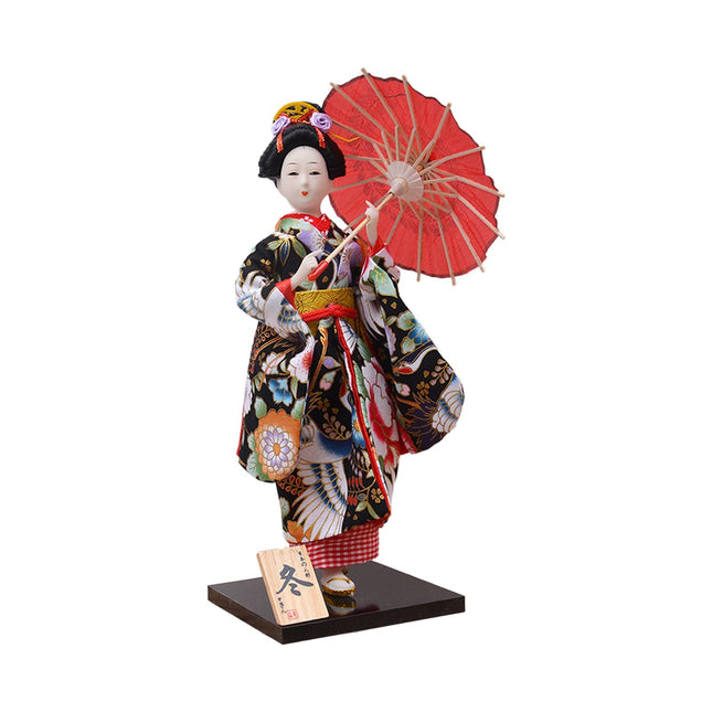 12in Japanese Kimono Geisha Doll Desk Statue Gift Home Asian Kabuki Figurine Style A