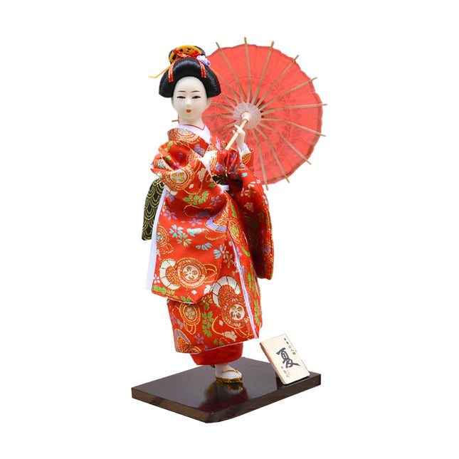 12in Japanese Kimono Geisha Doll Desk Statue Gift Home Asian Kabuki Figurine Style G