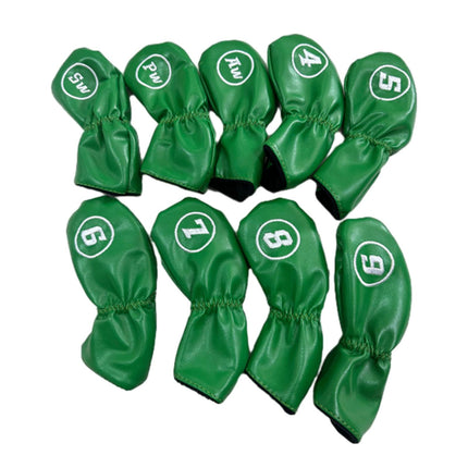 9Pcs Golf Iron Headcovers Fashion Golf Accessories Golf Iron Head Protectors Green