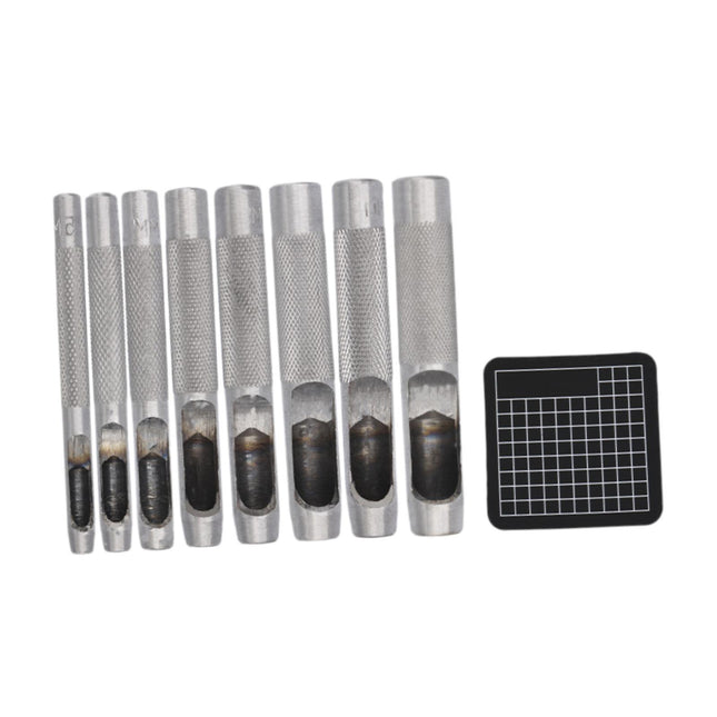 Crofta Leather Hole Punch Cutter Kit Leather Stitching Punch Tool for Leather Belts Style C