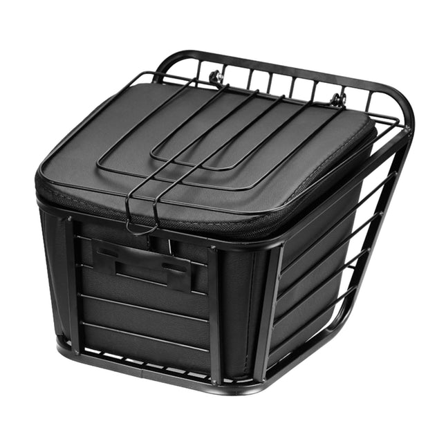 Rear Bike Basket Carrier Metal Cycling Rack Basket for Biking Luggage Hiking