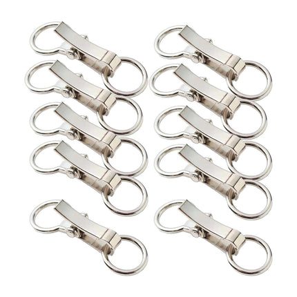 Crofta 10Pcs Metal Buckle Alloy Snap Hook Clasp for Jacket Sewing Projects Clothing silver