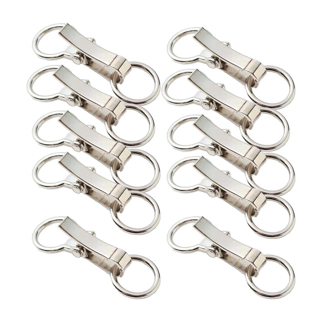 Crofta 10Pcs Metal Buckle Alloy Snap Hook Clasp for Jacket Sewing Projects Clothing silver