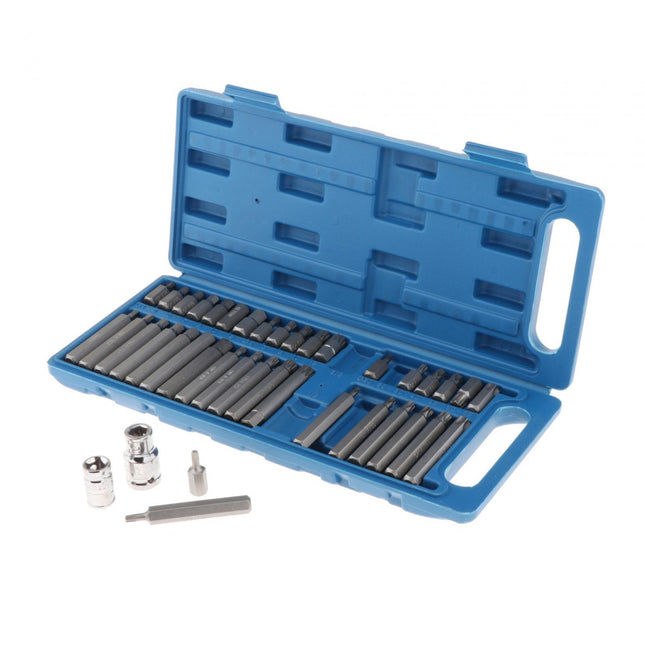40Pcs 1/2'' 3/8'' Hex Torx Spline Socket Socket Set Portable for Repair Shops Argent