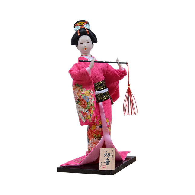30cm Japanese Kimono Geisha Doll Traditional Statue Asian Kabuki Figurine Red