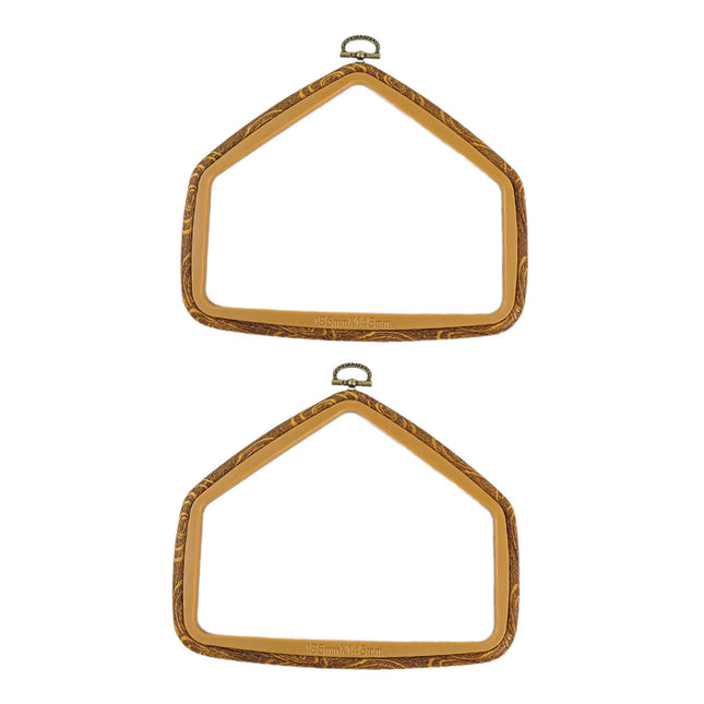 Crofta 2x Embroidery Hoops Cross Stitch Frames for Home Ornaments Sewing Art Crafts
