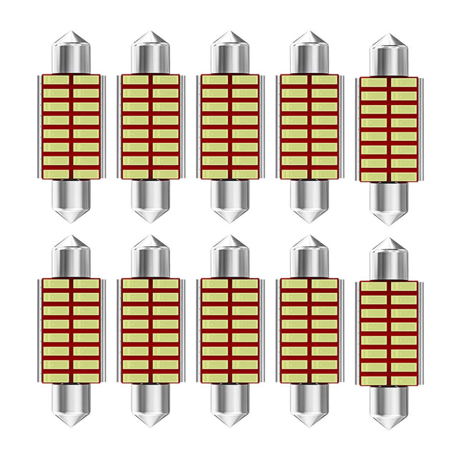 10Pcs Car Interior Light Trunk Light Accessories Light Dome Light Bulbs 36mm