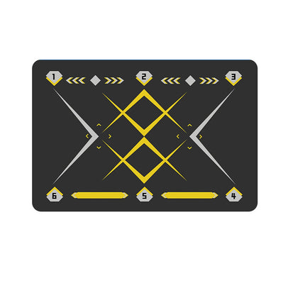 Football Footstep Training Mat Pad Ball Control Training for Athletes Adults Black Yellow