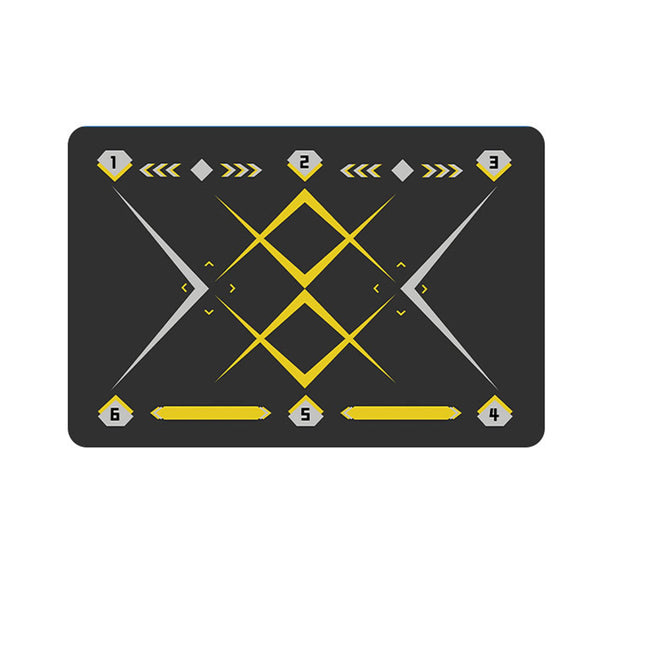 Football Footstep Training Mat Pad Ball Control Training for Athletes Adults Black Yellow