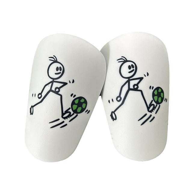 2Pcs Mini Soccer Shin Guards Portable Shin Pads Calf Guards Soccer Equipment Green