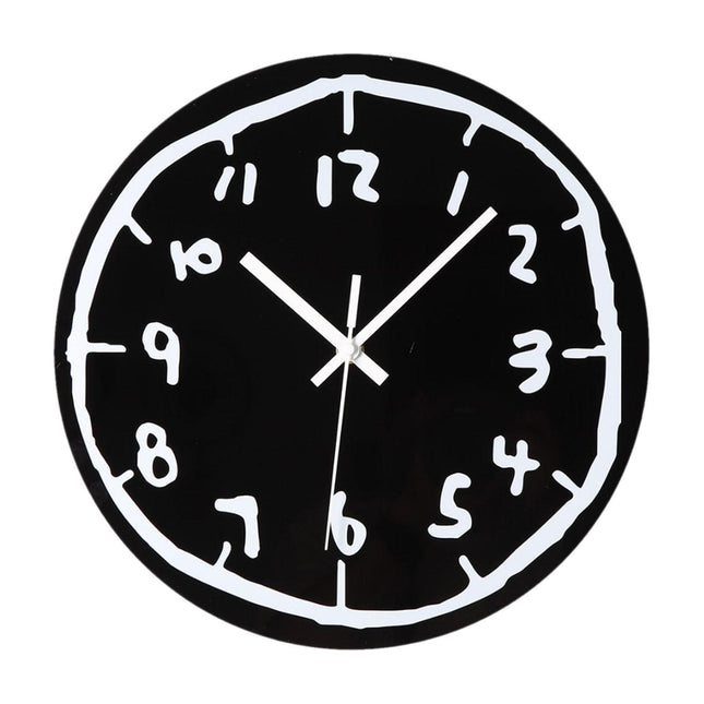 Acrylic Wall Clock Minimalist Gift Creative Ornament for Office Indoor Decor Black