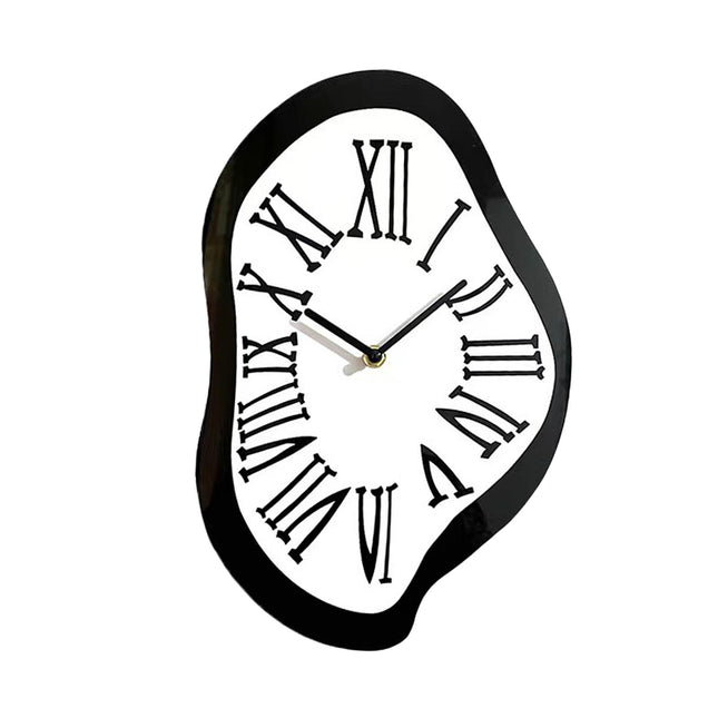 Melting Wall Clock Nordic Creative Distorted Clock for Gift Living Room Home L