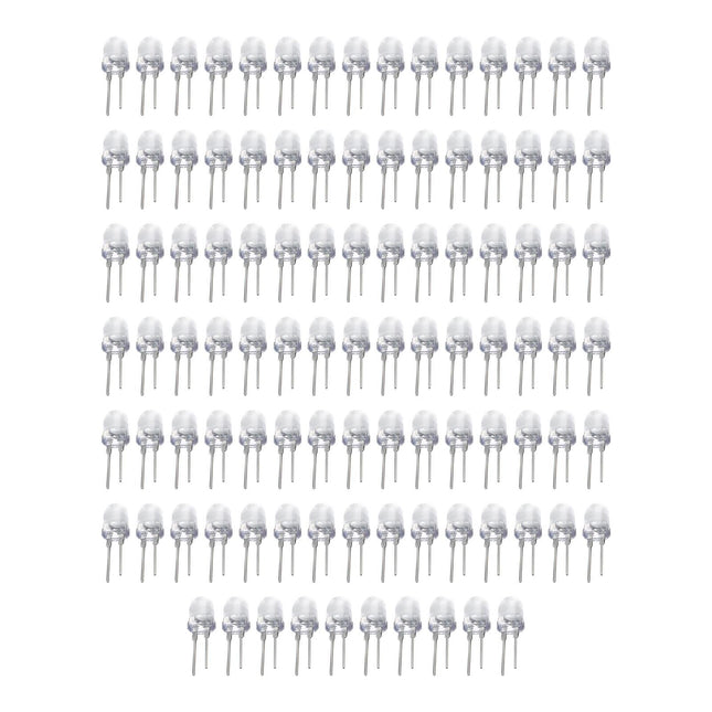 100 Pieces Emitting Diode Lamp Beads Round Head Straight Plug LED Lamp Beads Blue