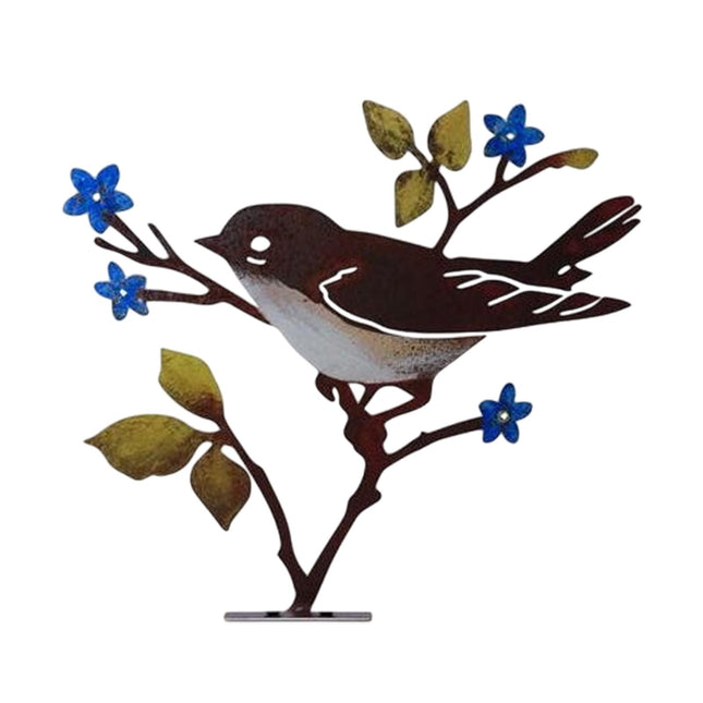 Metal Birds on Branch Birds Desktop Ornament for Indoor Tabletop Dining Room Style C