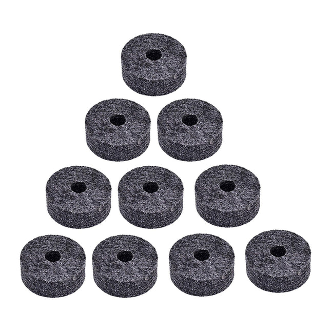 10x Cymbal Stand Felts Percussion Instrument Hi Hat Clutch Felts Replacement Gray