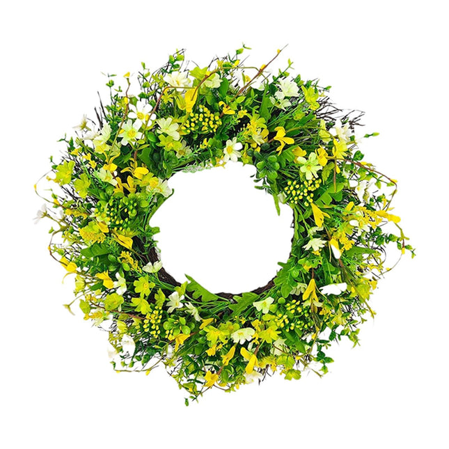 Flower Wreath Elegant Fashion Ornament Hanging for Farmhouse Indoor Outdoor