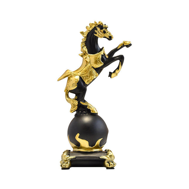Horse Figurine Nordic Style Animal Sculpture for Cabinet Bedroom Centerpiece Black