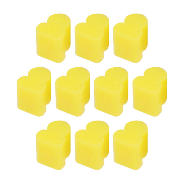 10x Alto Horns Silicone Pads Buffering Stop for Brass Euphonium Tuba Trumpet 3.5mm Yellow