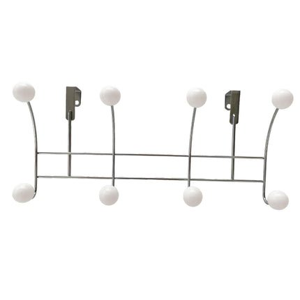 Door Rear Hanger Wall Mounted Storage Hanger Coat Rack for Purse Key Bedroom White
