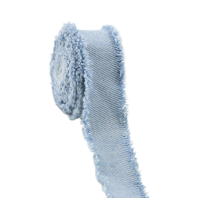 Crofta Denim Ribbon Projects DIY Lightweight Sewing Ribbon for Bedding Clothes Bags Light Blue