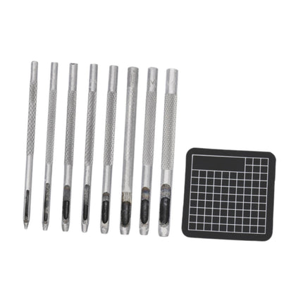 Crofta Leather Hole Punch Cutter Kit Leather Stitching Punch Tool for Leather Belts Style B