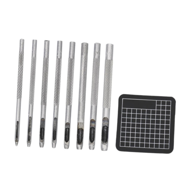 Crofta Leather Hole Punch Cutter Kit Leather Stitching Punch Tool for Leather Belts Style B