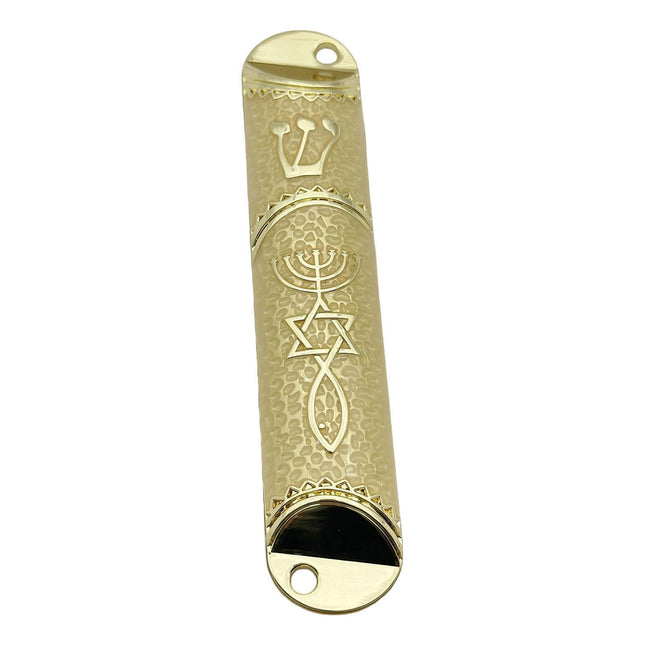 4.1inch Jewish Mezuzah Case Cover Door Ornament for Welcoming and Protection Beige