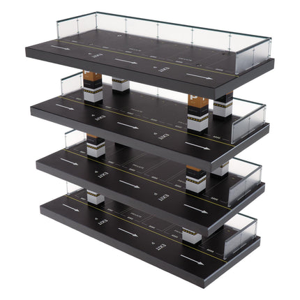 Crofta 1/64 Diecast Car Display Case Protection for Toy Cars Model Collectors Gifts Black 4 Tiers