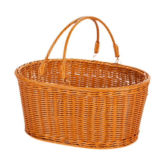 Storage Basket Decor with Handles Versatile Portable for Balcony Indoor Home Medium
