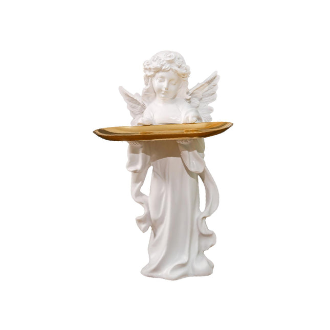Angel Statue with Storage Tray Gift Jewelry Tray for Home Wedding Decoration
